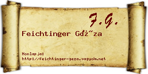 Feichtinger Géza névjegykártya